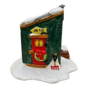 Vintage "Gone Fishin" Department 56 Ice House 4-1/2" Tall GOOD